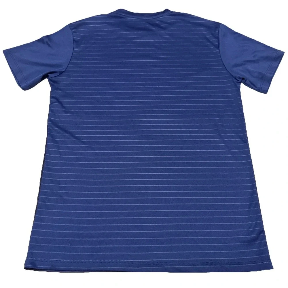 Superman Graphic Tee S Polyester‎ Superhero Chibi Activewear Blue Black Shirt